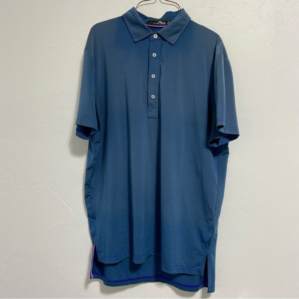 Ralph Lauren RLX Men's Medium Short Sleeve Golf Polo Striped